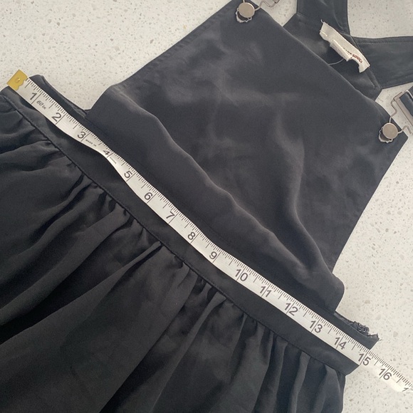 NWT SANS SOUCI black crepe sheer drape dress  overall outfit romper jumpsuit new - Picture 6 of 8